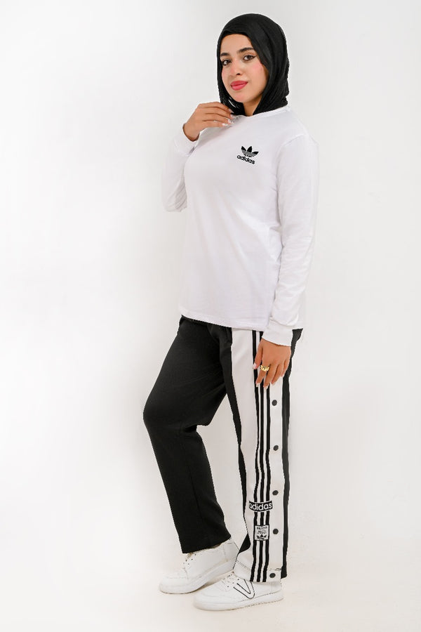 LONG SLEEVES FULL SET ( T-shirt + pants ) For Her( Ad-Kb)- High Copy