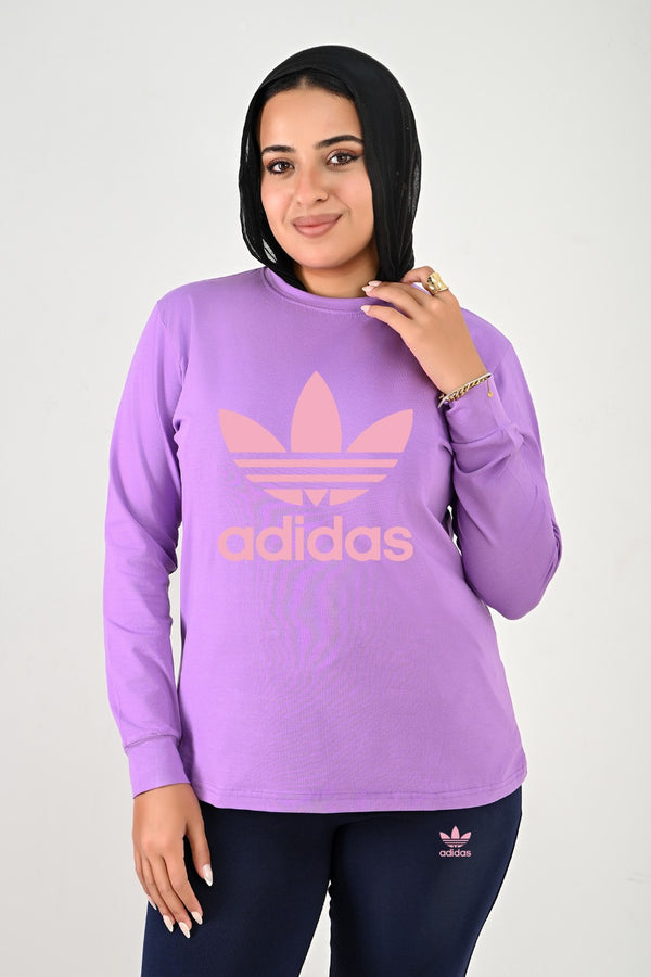 Branded Long Sleeves T-shirts For Her ad pink - High Copy