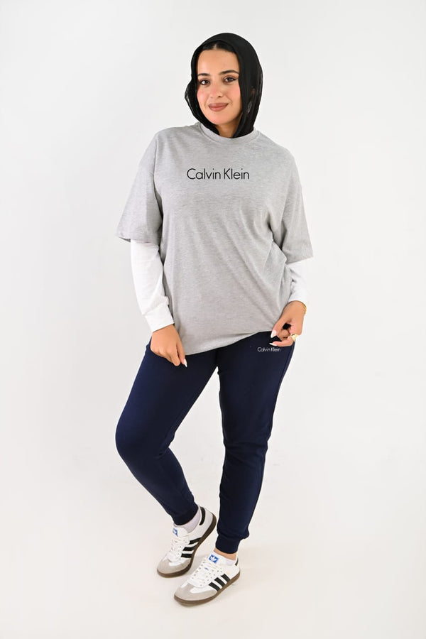 Branded full Summer set ( T-shirt + pants ) For Her CK - High Copy