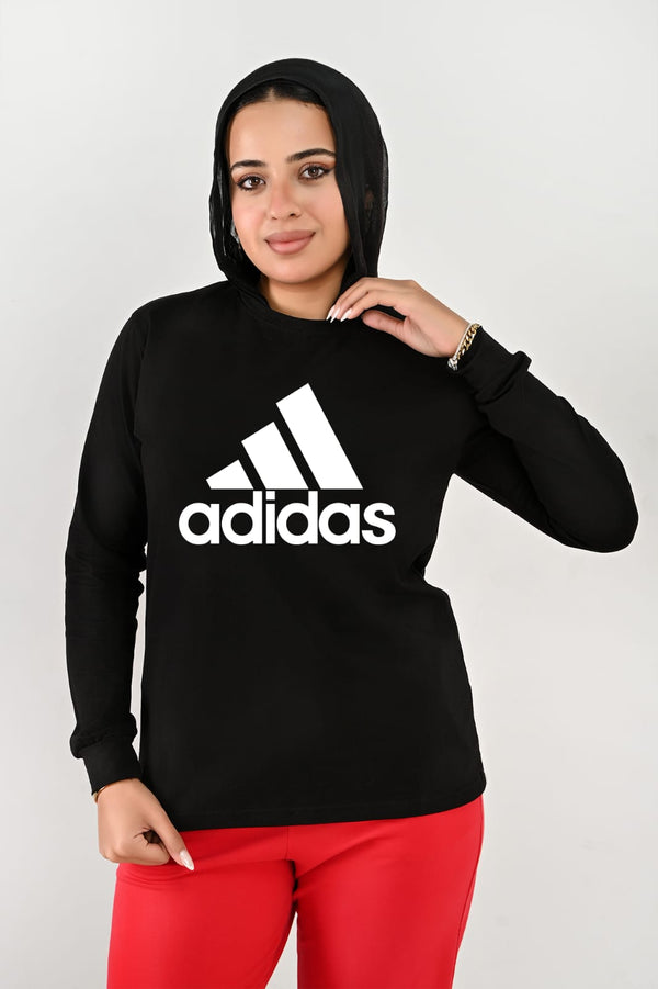 Branded Long Sleeves T-shirts For Her AD White  - High Copy
